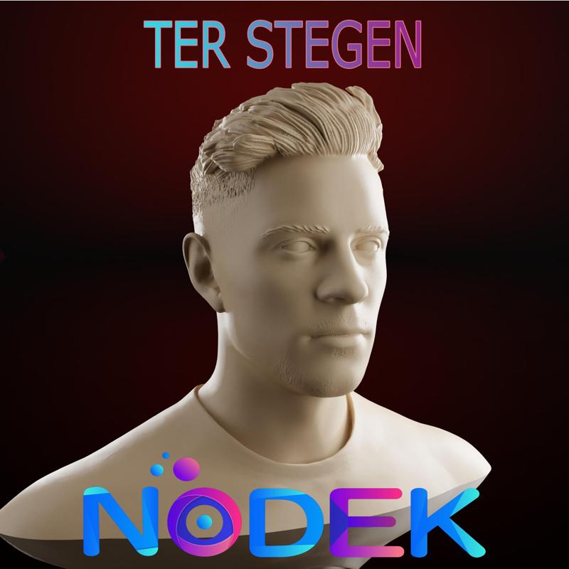 Bust of Marc-André ter Stegen - The Guardian of FC Barcelona and Germany