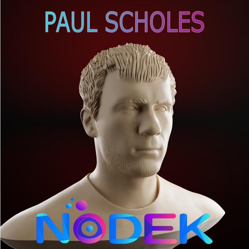 Bust of Paul Scholes - The Brains of Manchester United