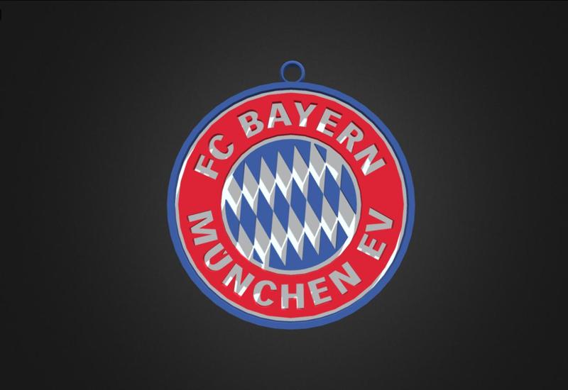 Schlüsselring Keyring Keyring Key ring Bayern Munich 3D