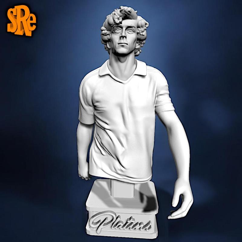 Michel Platini Bust - French Football Icon