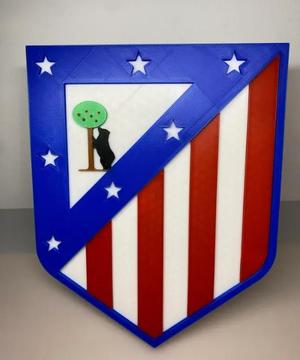 Atletico de Madrid shield in relief