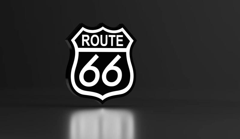 LED LAMPE - ROUTE 66