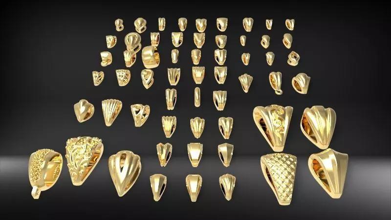 Various Bails for Pendants Necklace Charms Nameplates Findings