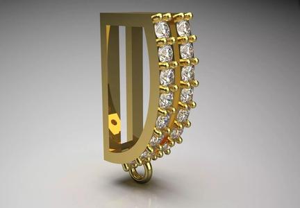 small gold bail pendant jewelry gl0014