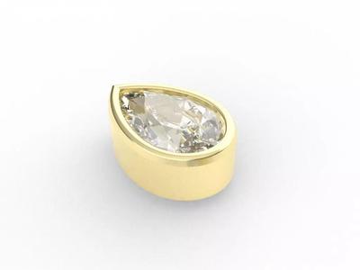 Ready-made Pear Cut Stone Setting Goldsmith Semi-finished