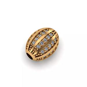 jewelry gold bead with diamonds