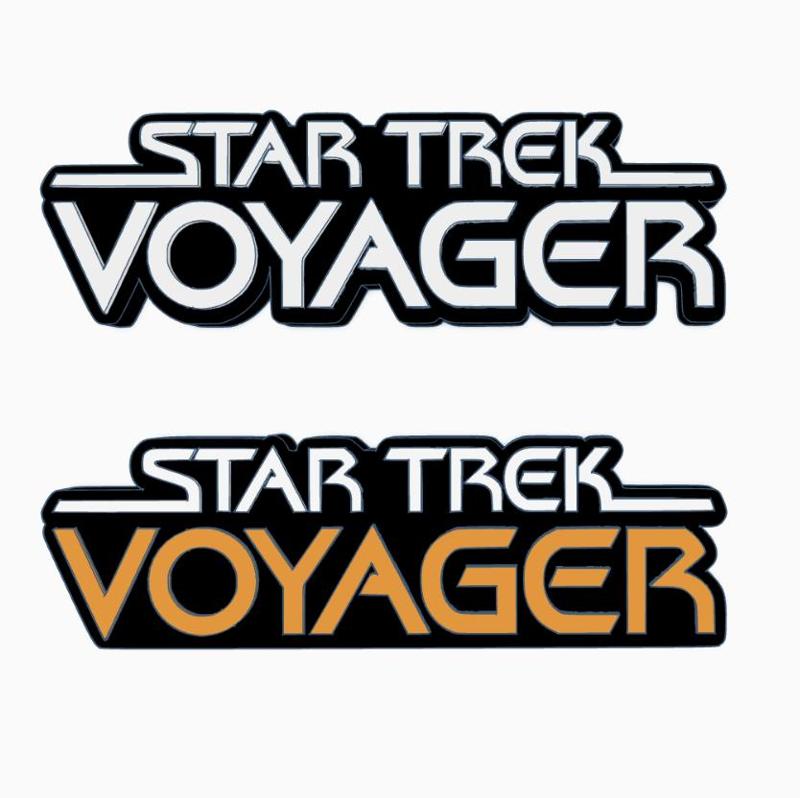 2x STAR TREK - VOYAGER Logo Display by MANIACMANCAVE3D