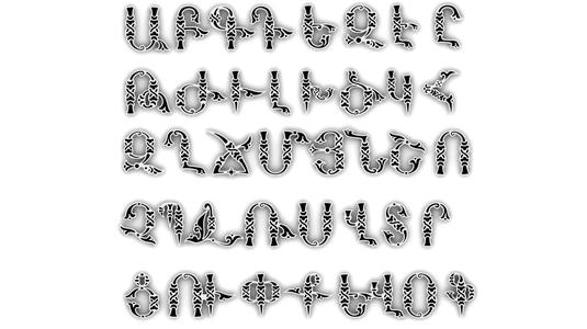 Armenian Classic Initial Letter Necklaces