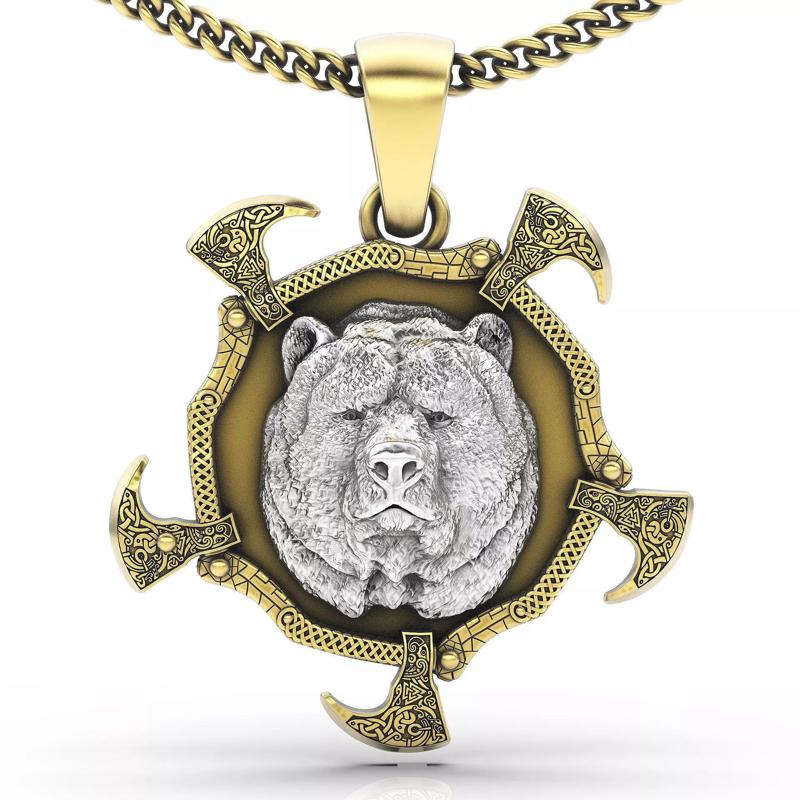 Bear  pendant silver gold printable jewelry 3D model