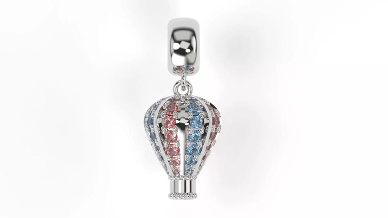Ballon Charm with gems