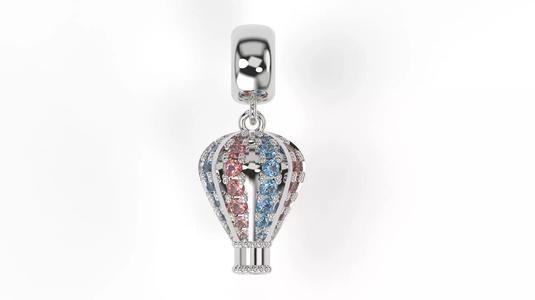 Ballon Charm with gems