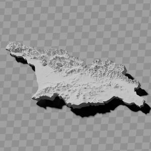 Georgia country topography relief maps