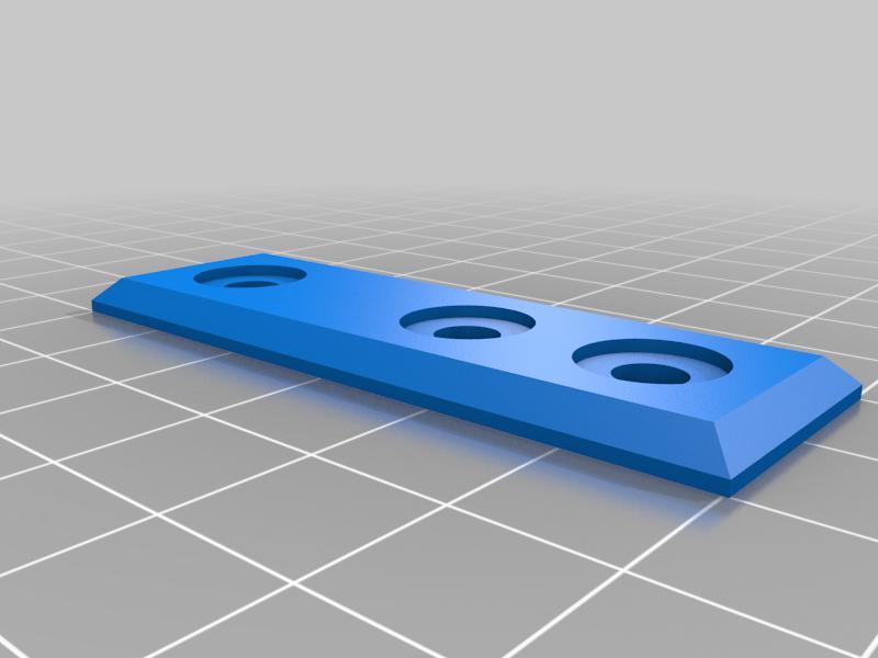 bracket profile 2020 2040 - 20x60x3 Ø10xØ5