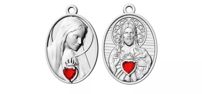 Sacred Heart of Jesus ans Mary