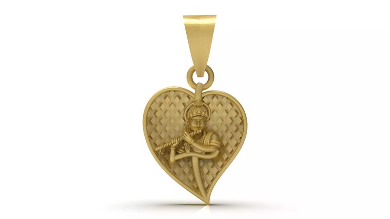 Krishna Heart Pendant-004