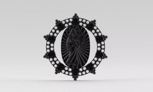 Saint Death with Frame Pendant - Dije de Santa Muerte