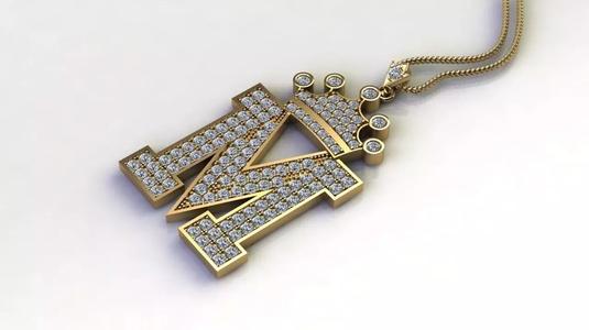 M Letter Pendant