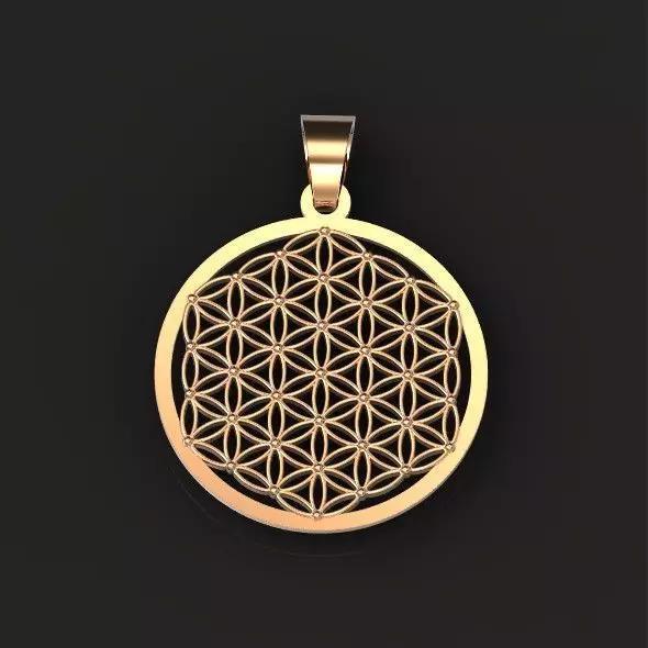 Geometry  Pendant  amulet Flower of Life 438