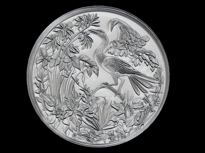Tropical Birds Paradise Medallion