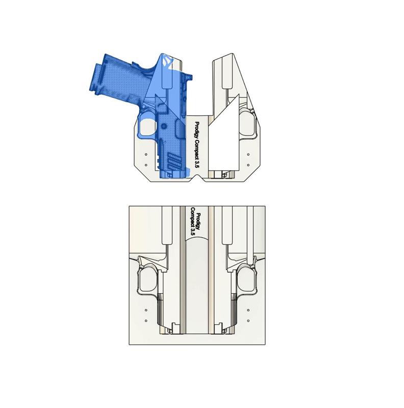 Springfield Prodigy Compact 3.5 IWB Taco Holster Mold with TrimJigg Ambidextrous
