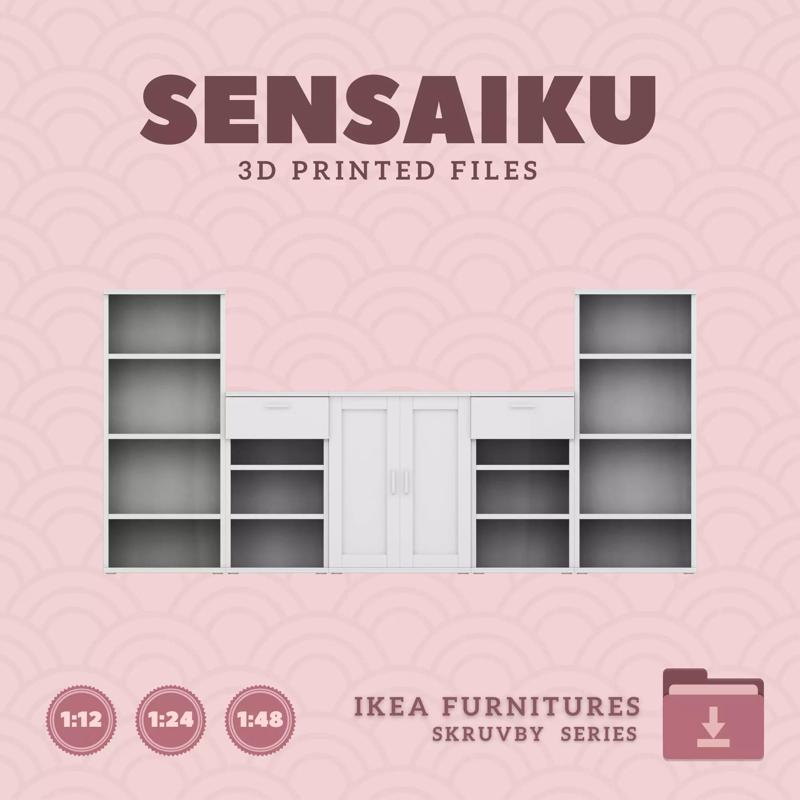 SKRUVBY Storage combo 02 In for Dollhouse - IKEA - 3D Print