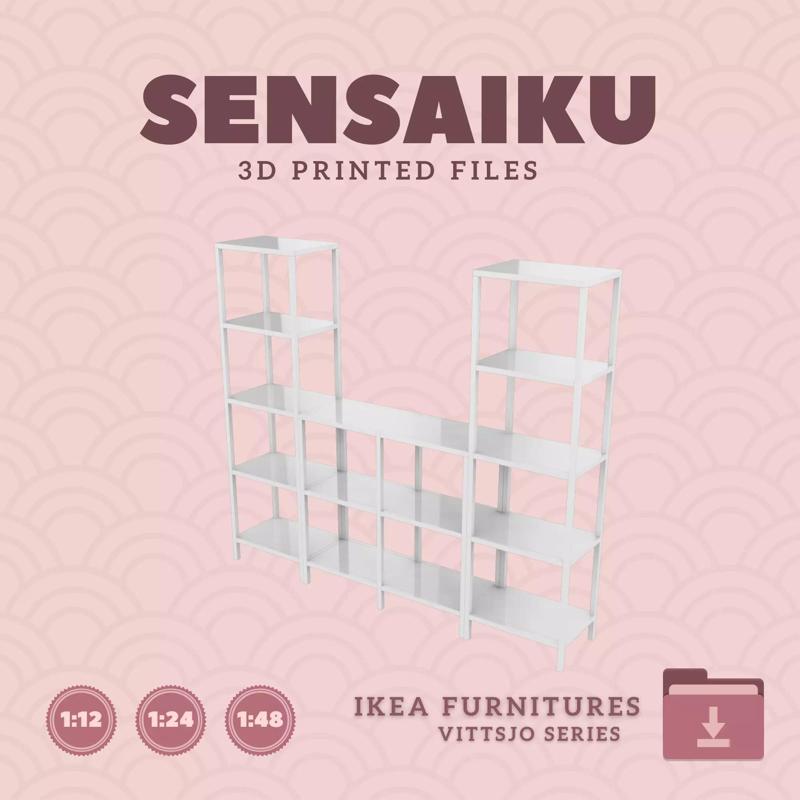 VITTSJO Shelf Unit 36 In 4 Mini Dollhouse - IKEA - 3D Print