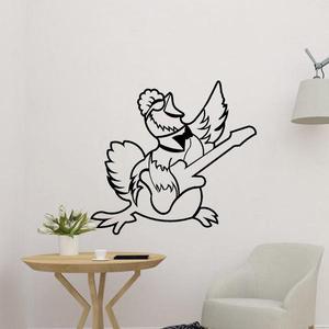 Chicken With Guitar Decor