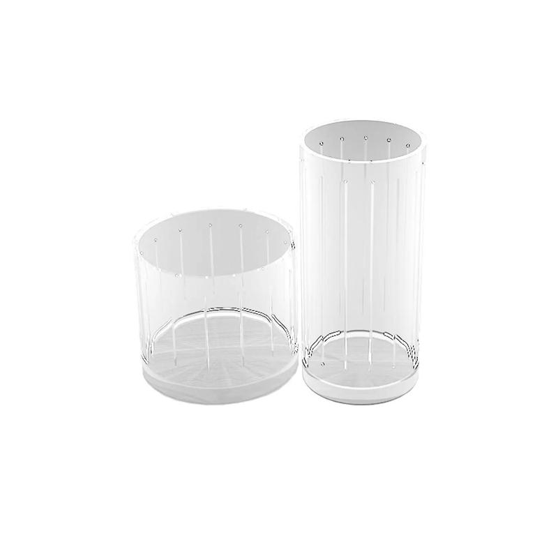 Glass two clear plastic containers