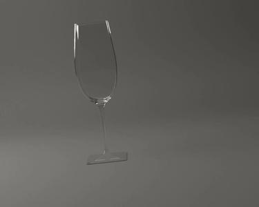 GLASSWARE---Square Wine Glass 004