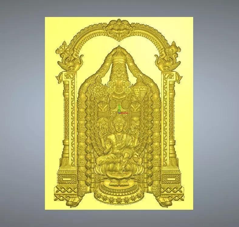 thirupathi balaji lakshmi wood carving