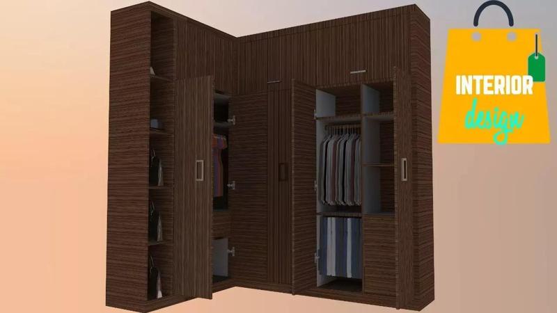 L SHAPE WARDROBE DESIGN