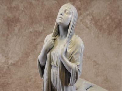 Statue replica museum the Annunciation, Virgin Mary