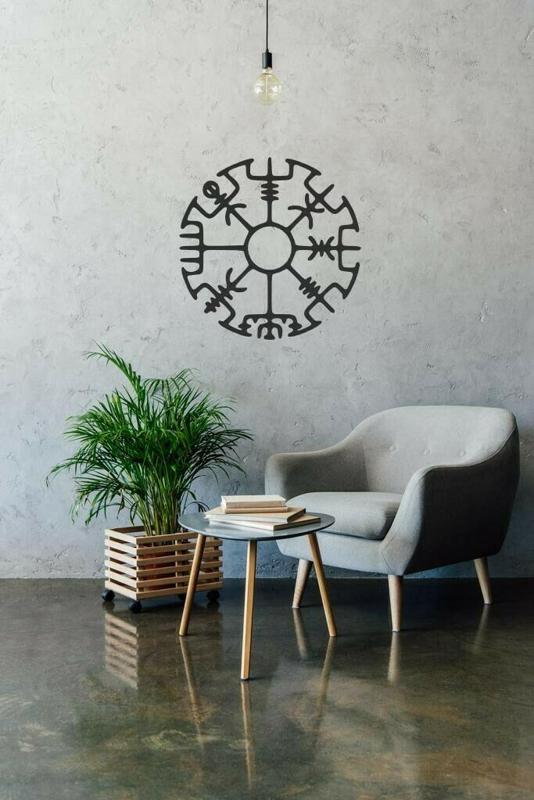Vegvísir symbol wall decor