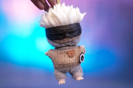 Labubu Accessories -labubu gojo Satoru (eye patch and hair) - Jujutsu Kaisen