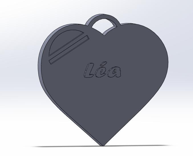 key ring heart léa