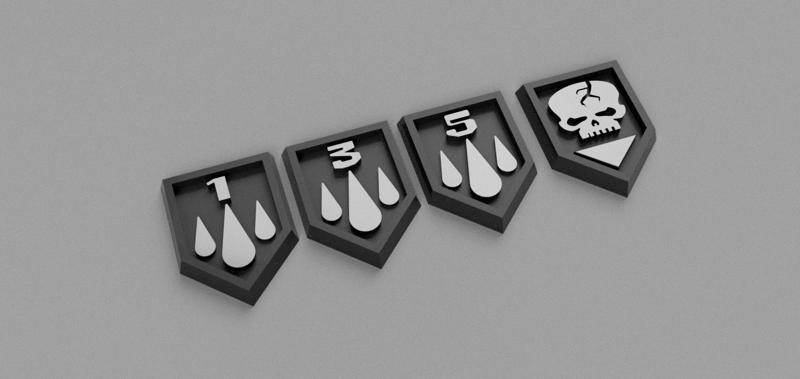 Leviathan Style wound and battle shock tokens