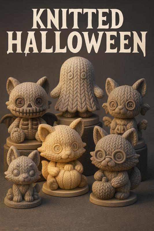 12 Knitted model pack - Halloween, bunny, kurumi...