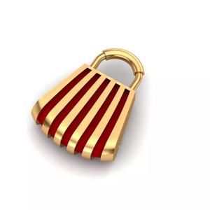 Jewelry golden padlock