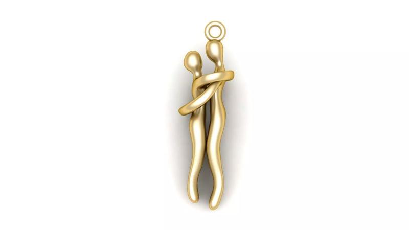 Hug Pendant 3d Printable Model