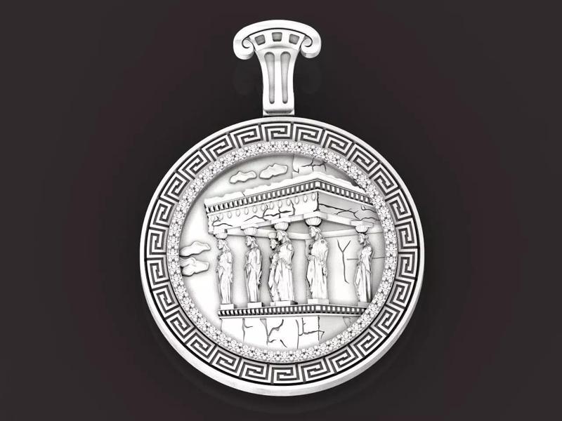 pendant Parthenon temple Greece Acropolis Athens