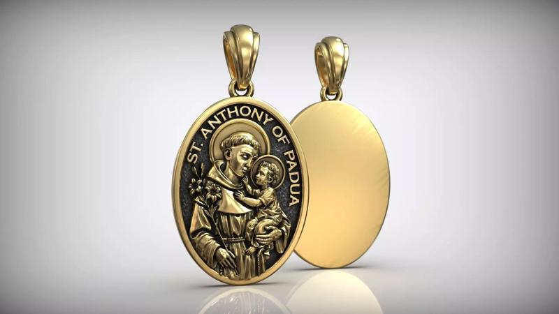 Saint Anthony of Padua Christian Catholic Medallion