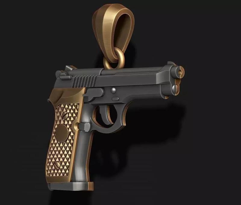 Gun pendant 3D