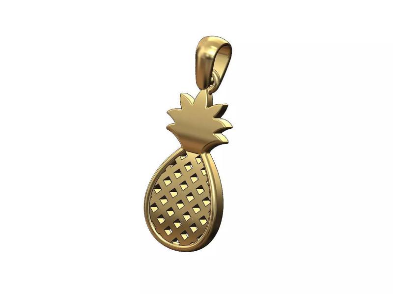 Simple Pineapple Ananas fruit pendant charm