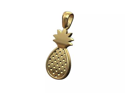 Simple Pineapple Ananas fruit pendant charm