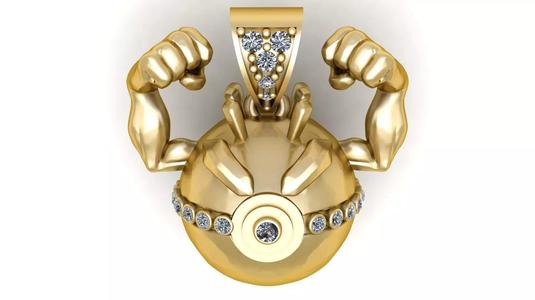 POKEMON BALL PENDANT 3D PRINTABLE MODEL