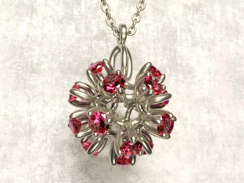 Dodecahedral Stone Pendant