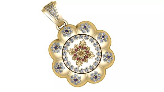 FLOWER STYLE PENDANT 3D PRINTABLE MODEL