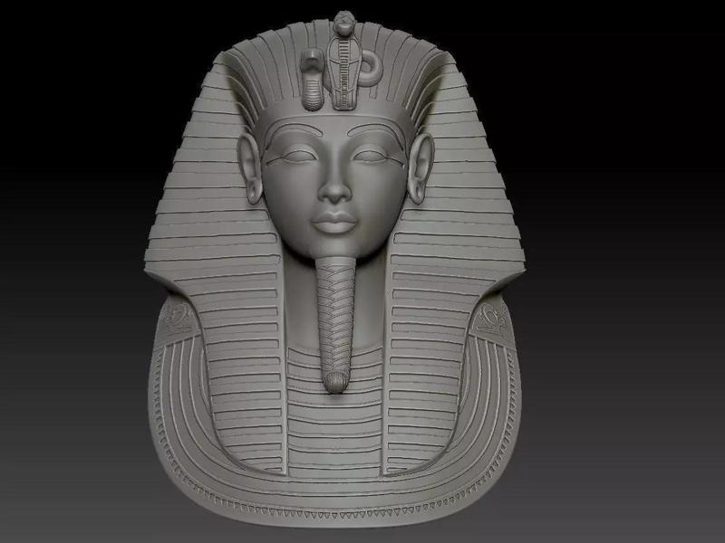 High Detail Tutankhamun Pharaoh Mask Pendant