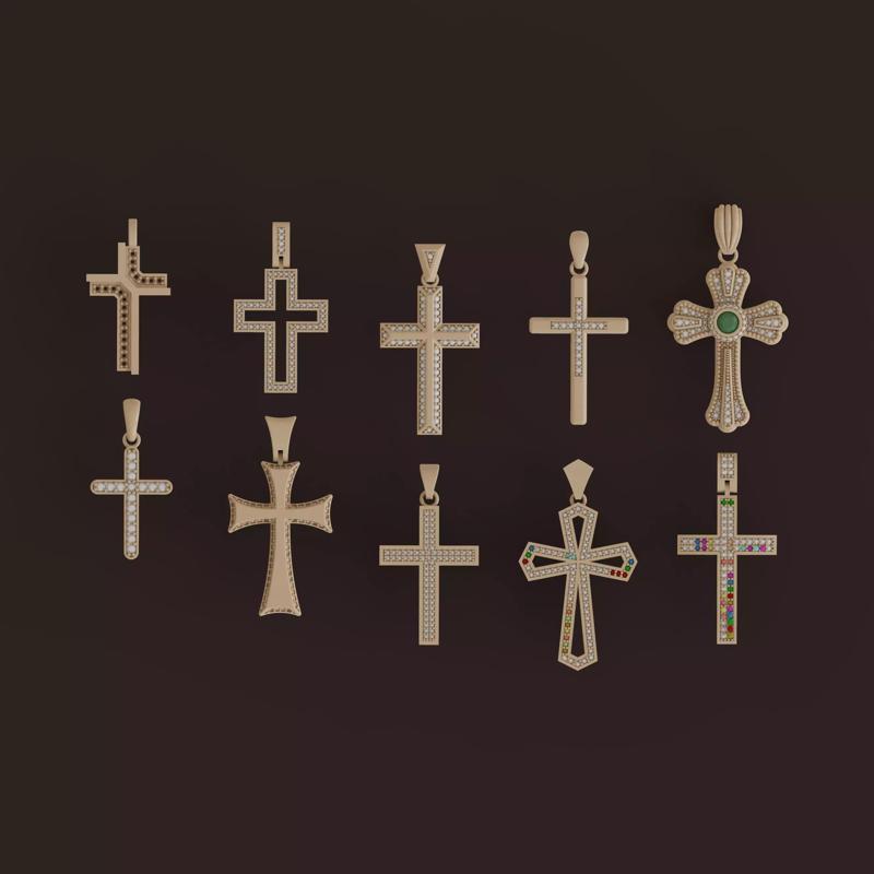 Diamond Cross Pendants  Limited Edition Designer Collection 1-10