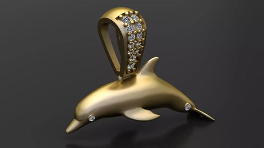 DOLPHIN PENDANT 3D PRINTABLE MODEL